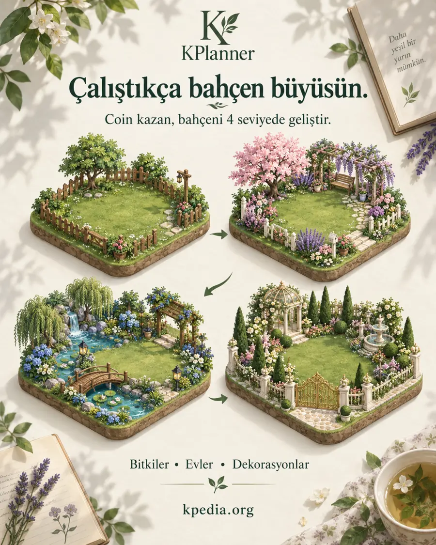 KPlanner dört seviyeli dijital bahçe sistemi